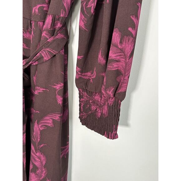Soft Surroundings Women's Dianthe Belted Maxi Dress in Purple Botanical Size L - Picture 6 of 9